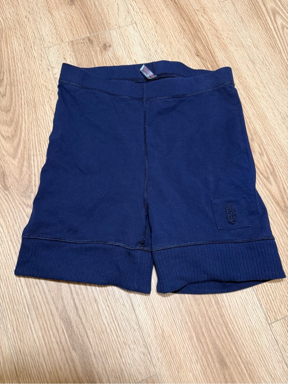 FP Movement Free People Womens M Navy Bike Shorts Ribbed Hem High Rise